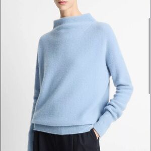 Vince Plush Cashmere Funnel-Neck Sweater